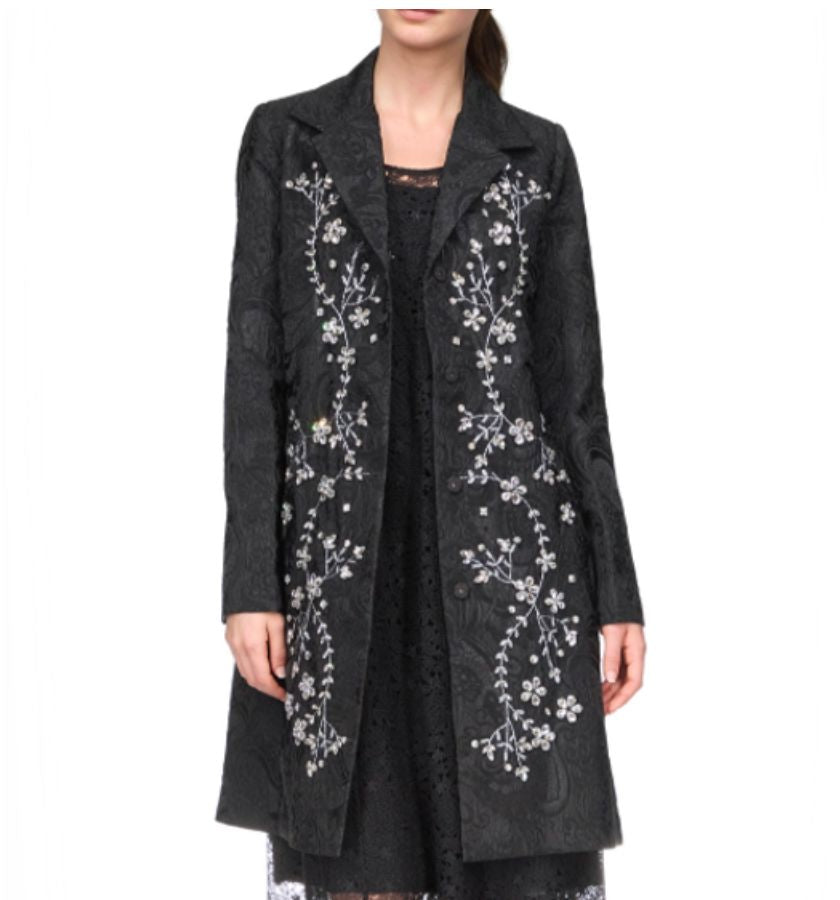 Mor Rhinestone Coat - C41225