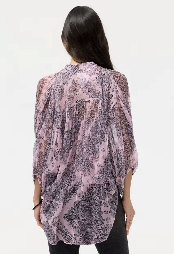 Morelle Pink Button Front Blouse - L10026