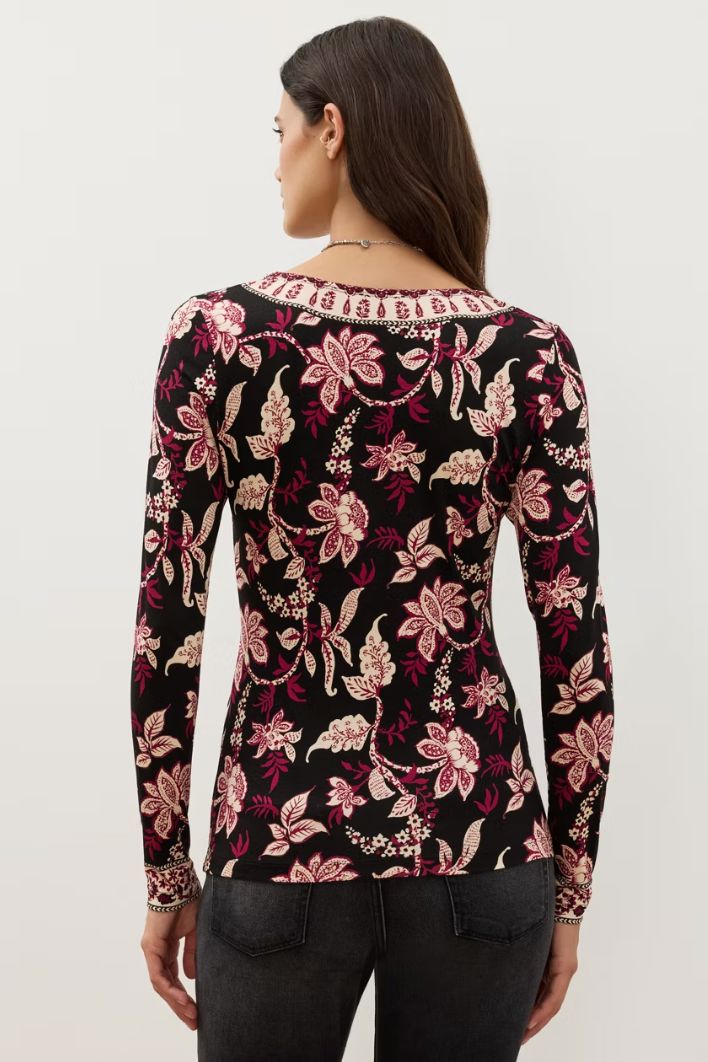Morie Long Sleeve Center Ruched Blouse - 16326