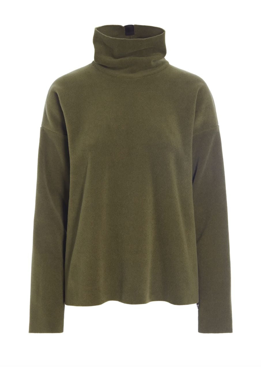 Moss Fleece High Neck Top - 1360MS