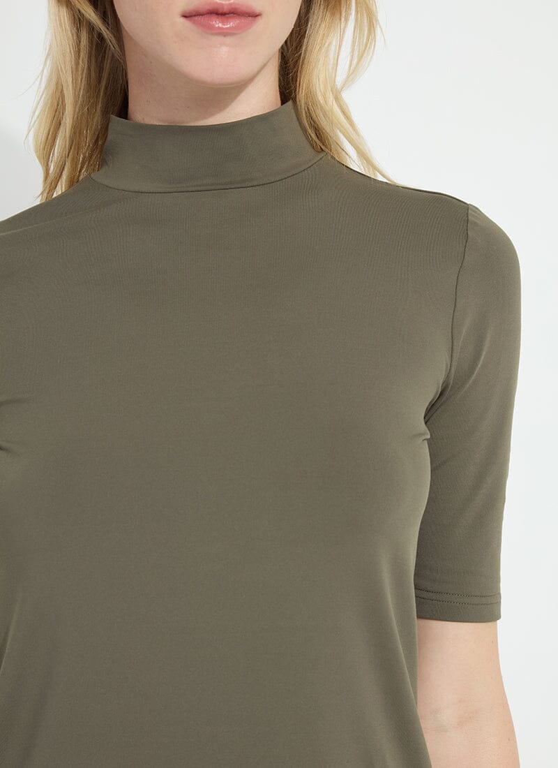 Mosswood Mock Neck Half Sleeve Top - LY3949W