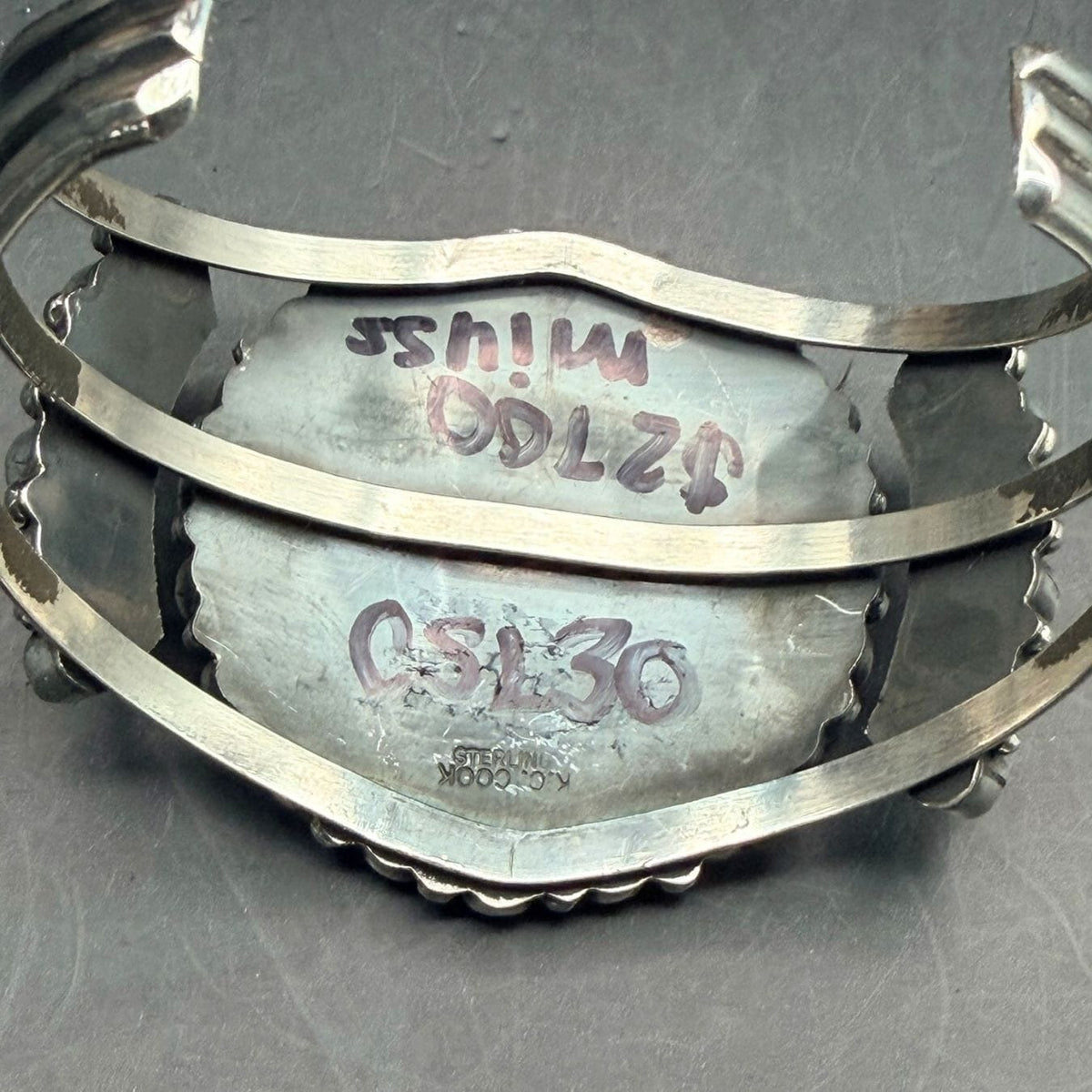 Mother Of Pearl Cluster/Sterling Cuff - CSL30