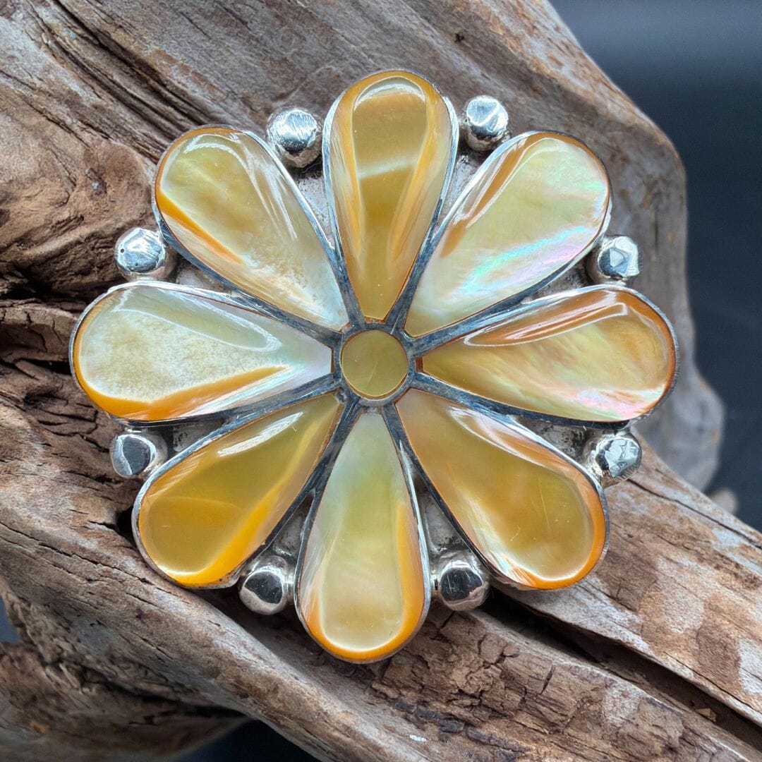 Mother Of Pearl Pin & Pendant - Sterling - PAZ600