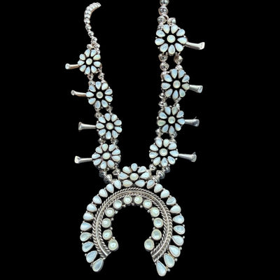 White Mother of Pearl Petite Squash Blossom with Cluster Post Earrings - SETSL102