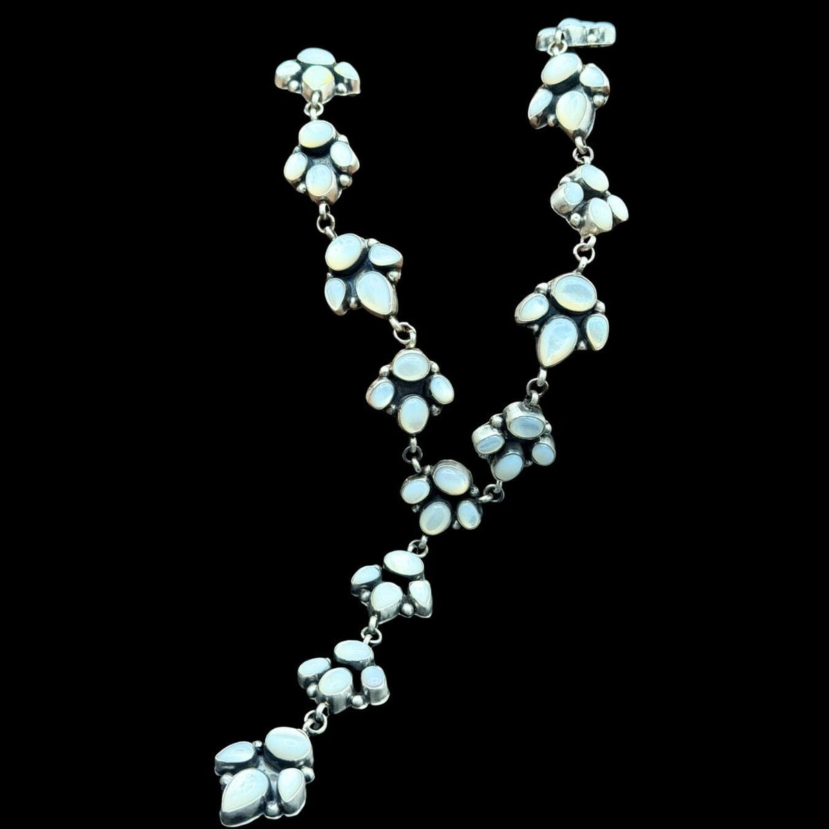 Mother Of Pearl Sterling Long Necklace - NSL36