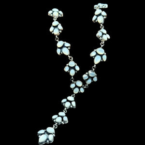 Mother Of Pearl Sterling Long Necklace - NSL36