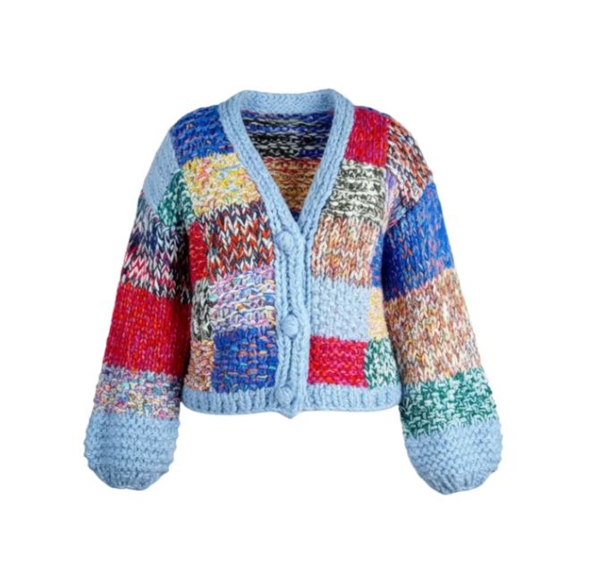 Multi Color Knit Cardigan - 5932M
