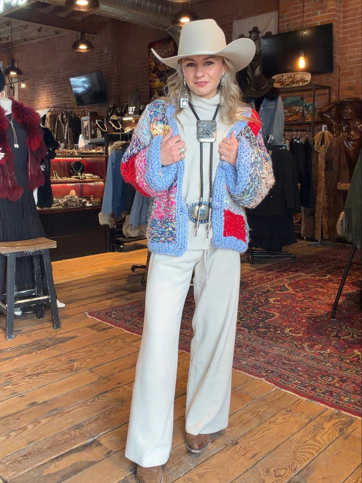 Multi Color Knit Cardigan - 5932M
