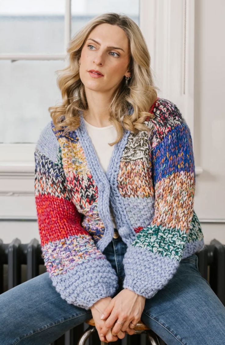 Multi Color Knit Cardigan - 5932M