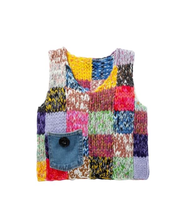 Multi Color Knit Vest - 5934M