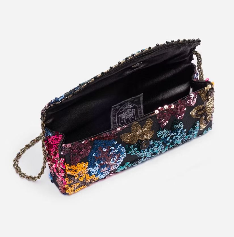 Multi Jewel Toned Sequin Clutch - R03125