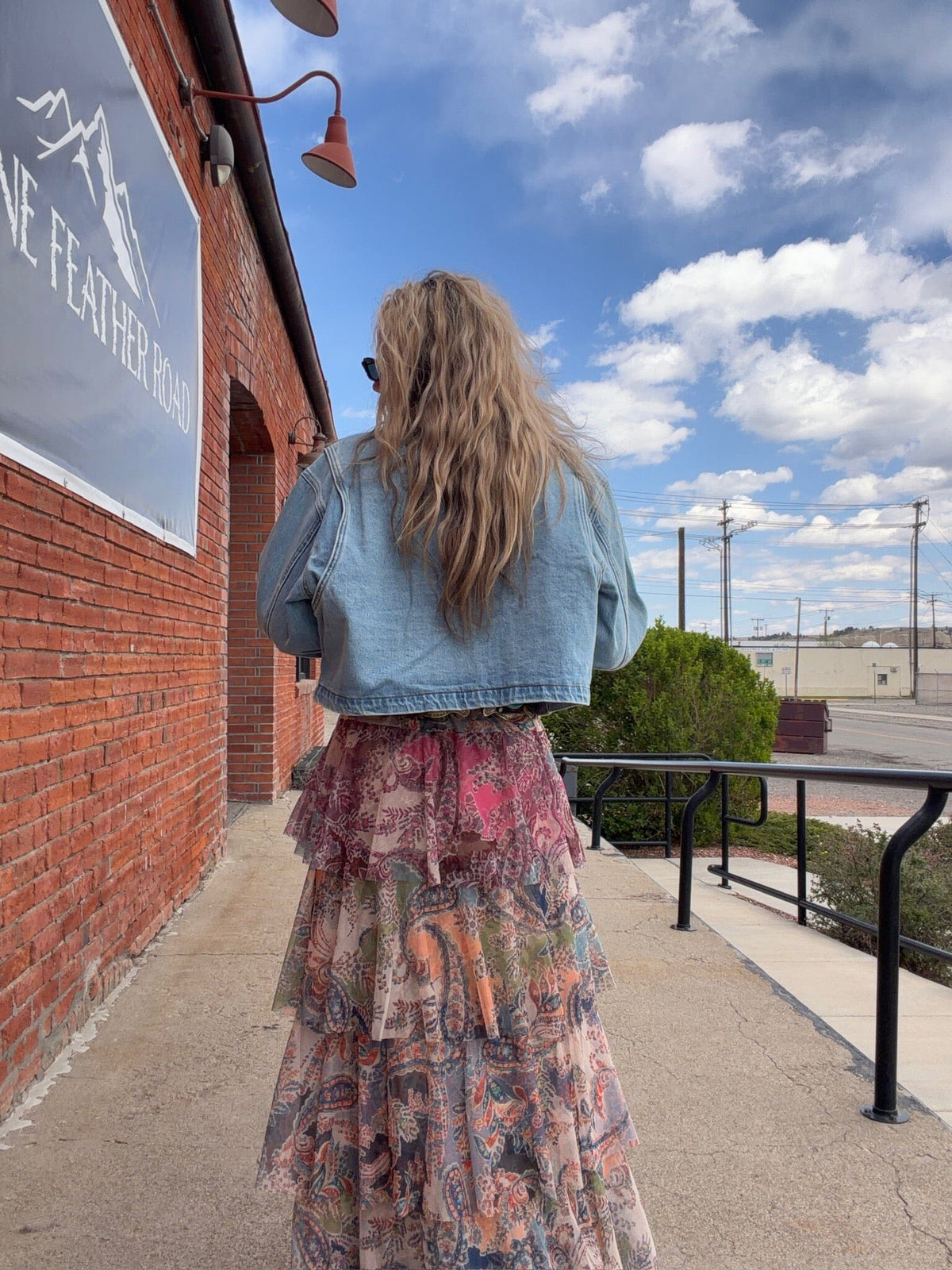 Multi Print Tiered Mesh Maxi Skirt - 4807D2
