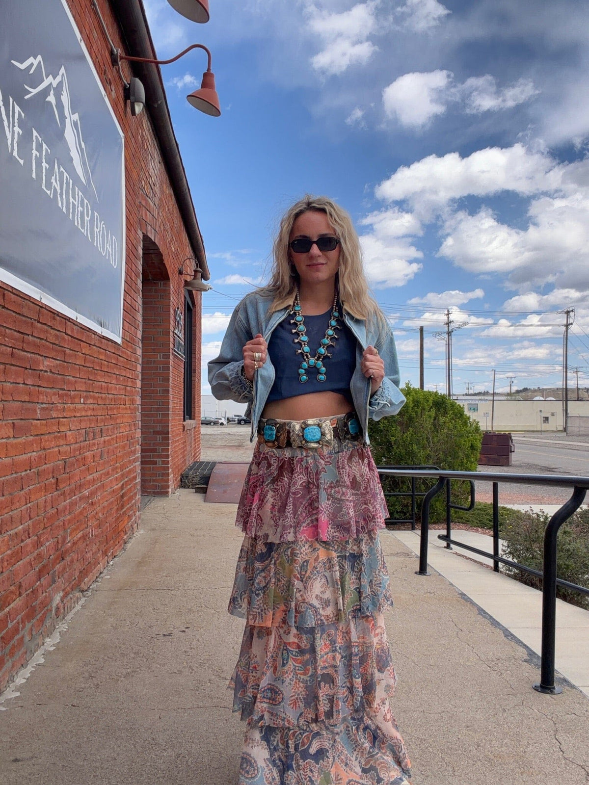 Multi Print Tiered Mesh Maxi Skirt - 4807D2
