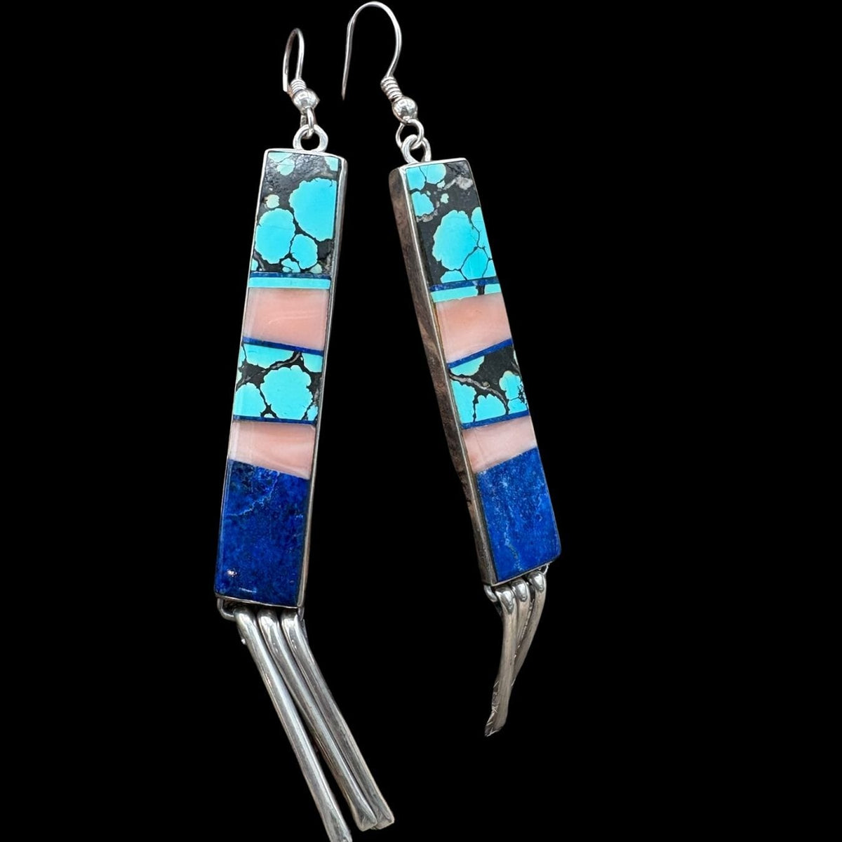 Multi Stone Dangle Earrings - EMH36