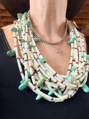 Multi Strand Mother Of Pearl Necklace - NMT5
