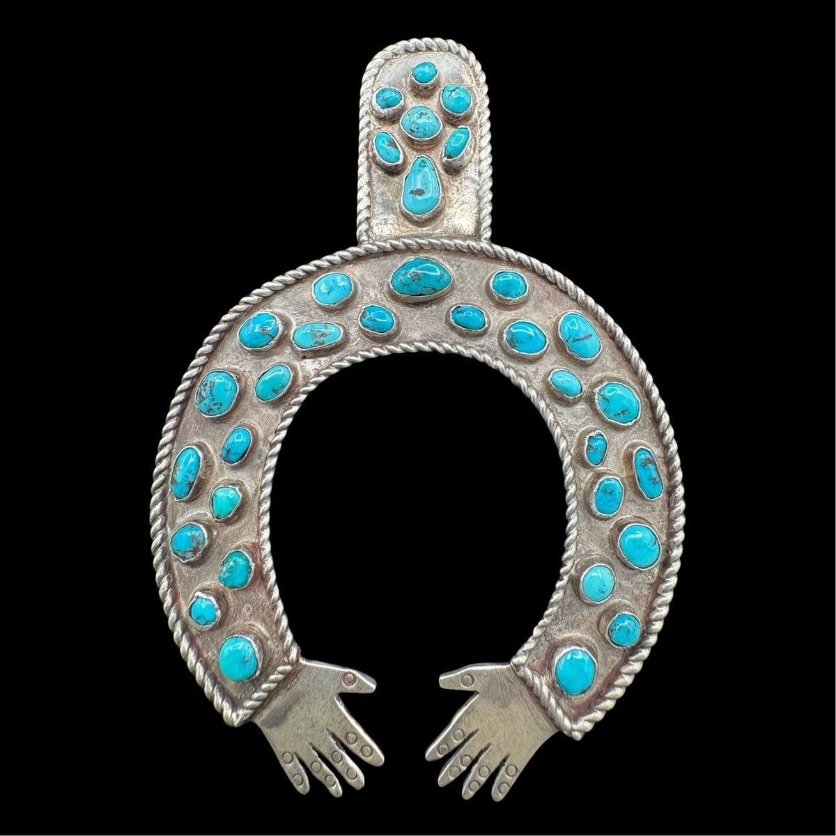 Naja Pendent Sterling & Kingman Turquoise - PMH53