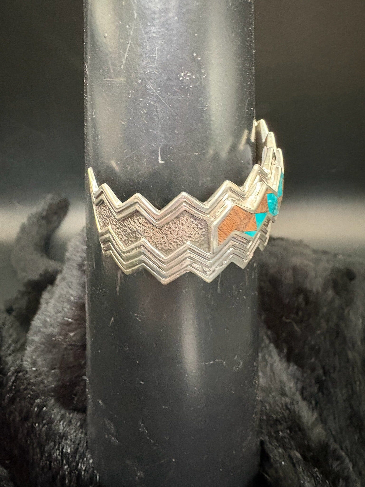 Native American Turquoise & Wood Inlay Cuff - CPD28