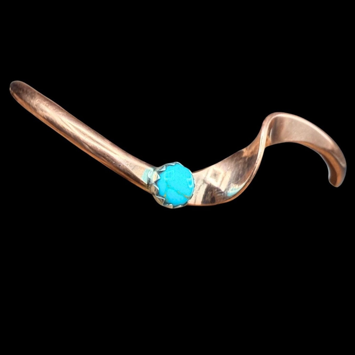 Navajo Copper/Turquoise Wave Cuff - CPD23