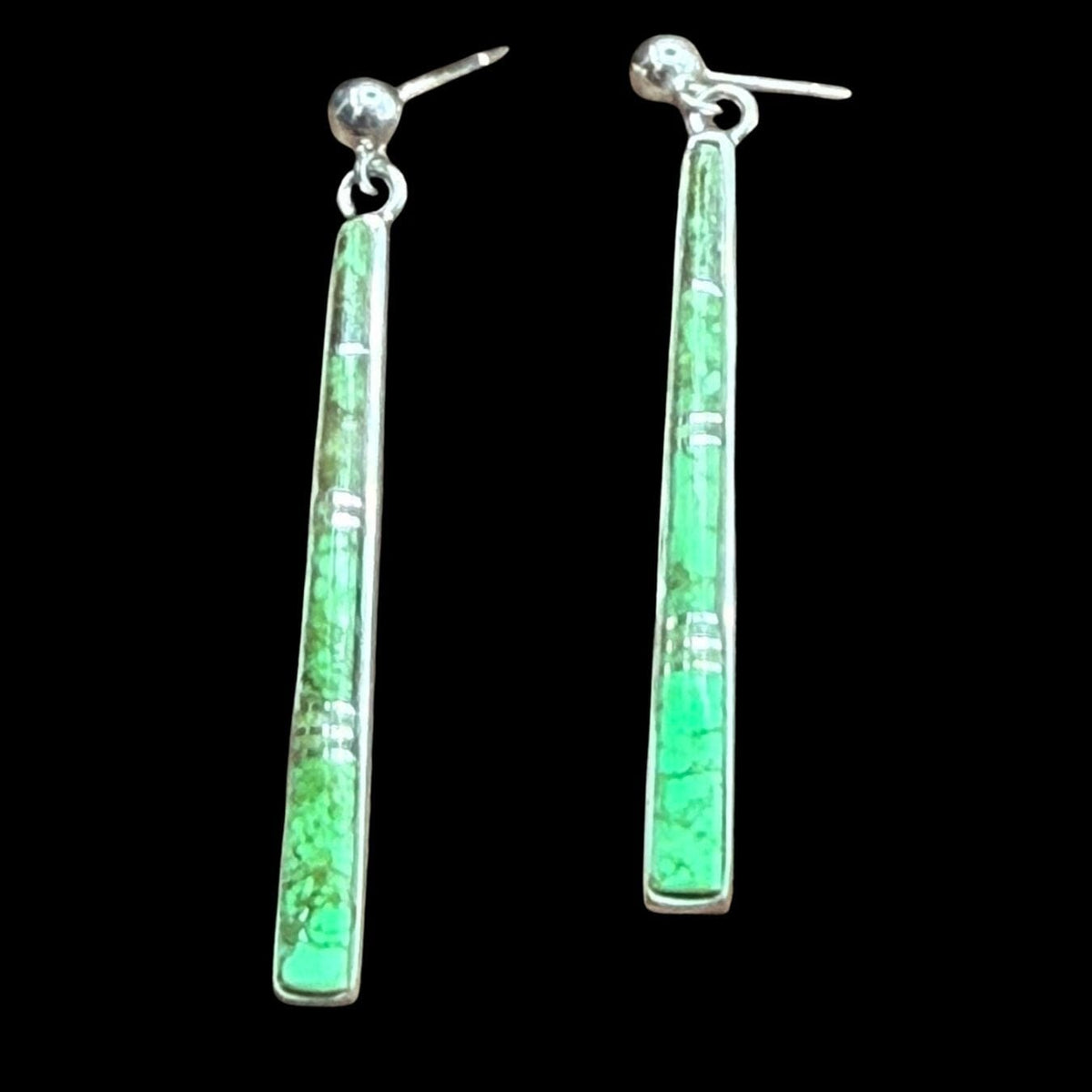 Navajo Gaspeite/Sterling Inay Earrings - EPD3