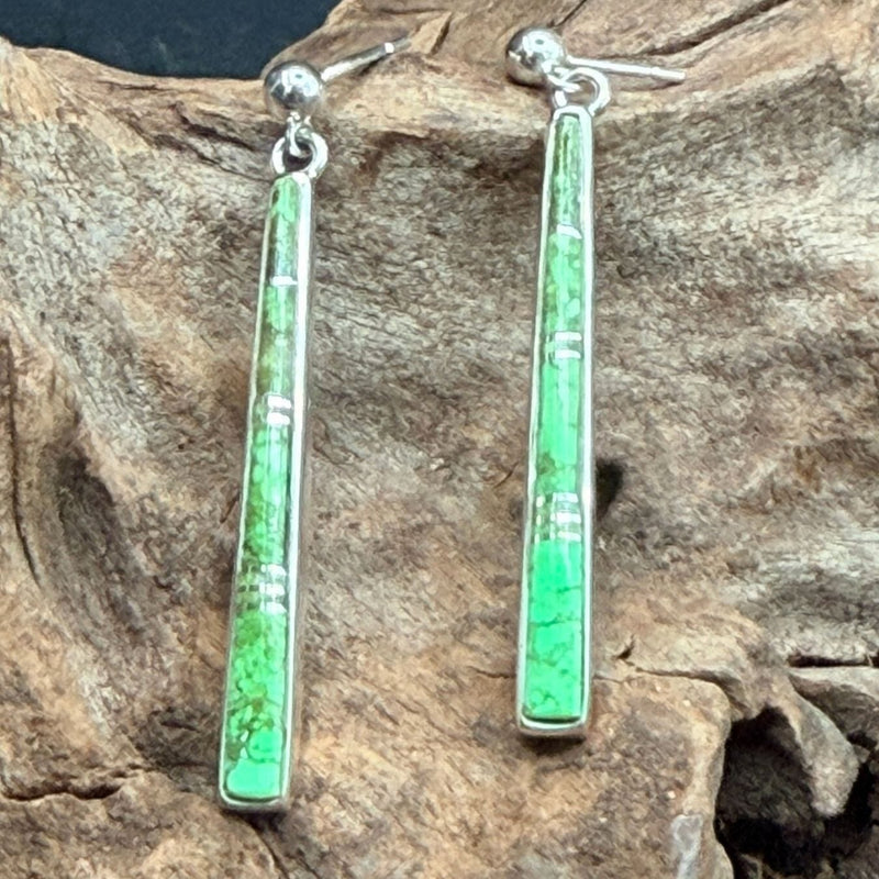 Navajo Gaspeite/Sterling Inay Earrings - EPD3