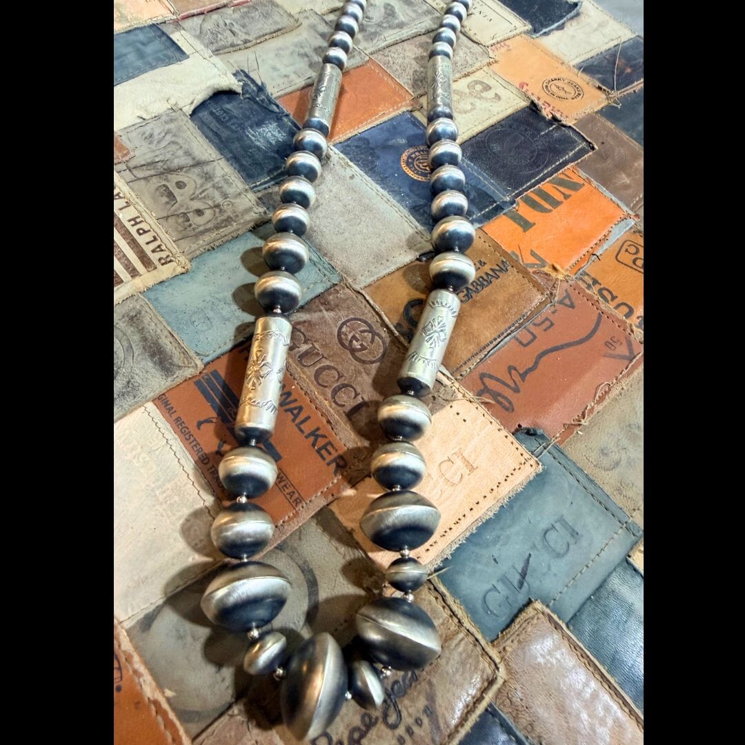 Navajo Pearl Multi Bead Necklace - NBQ22