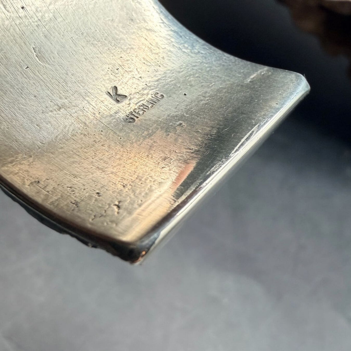 Navajo Tufa Cast Sterling Cuff - CPD22