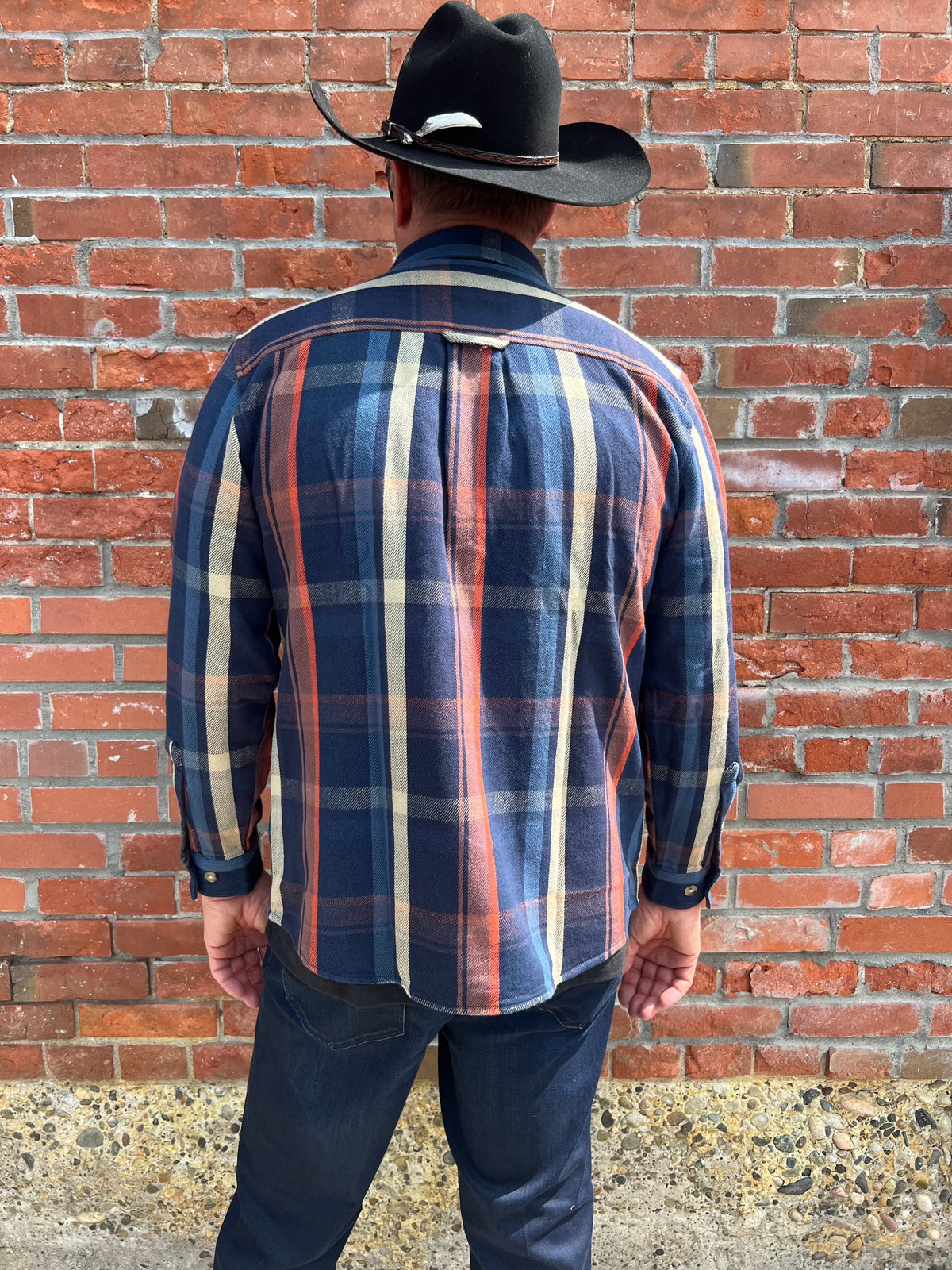 Navy/Multi Plaid Flannel Shirt - RA1144