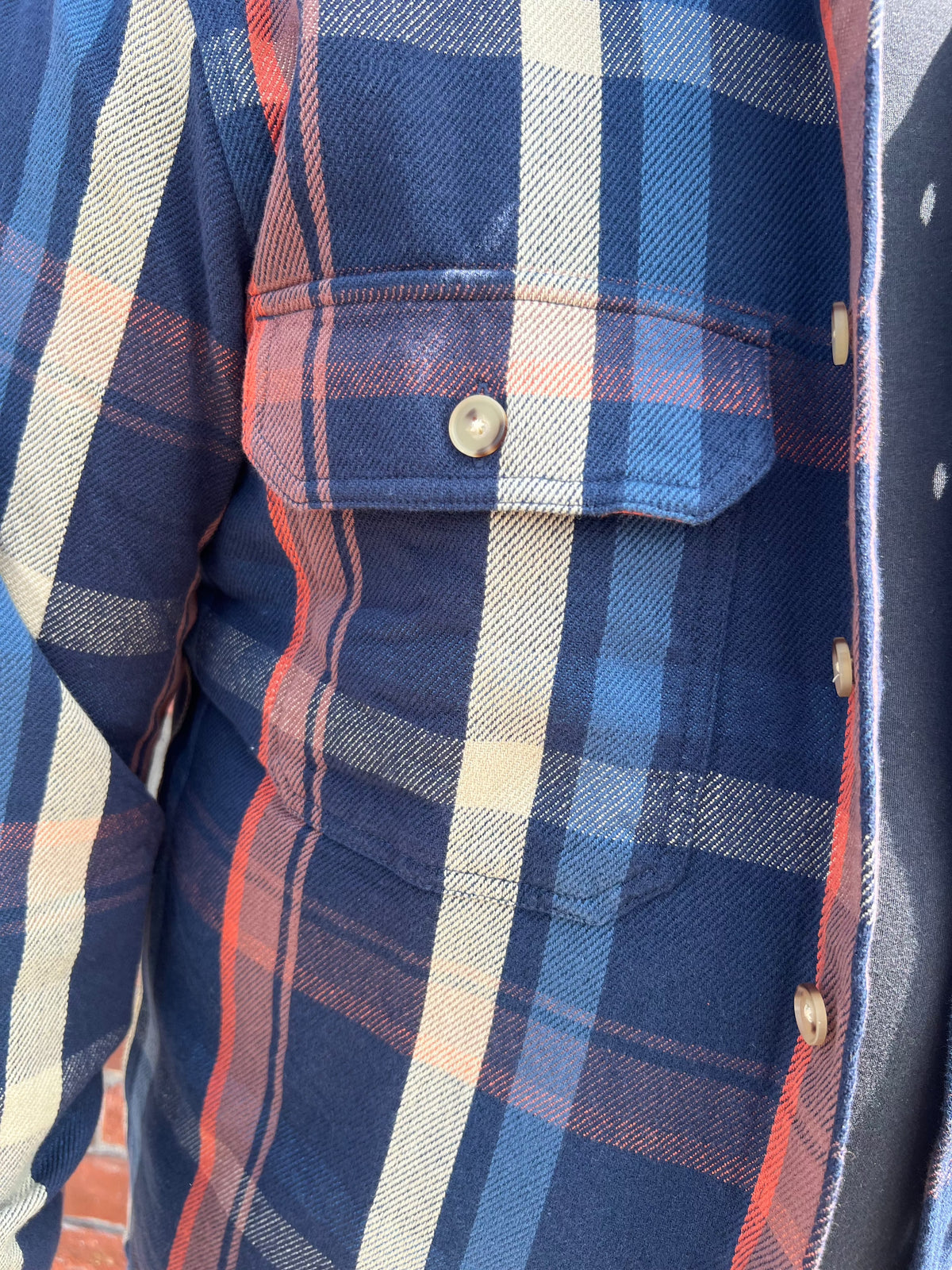 Navy/Multi Plaid Flannel Shirt - RA1144