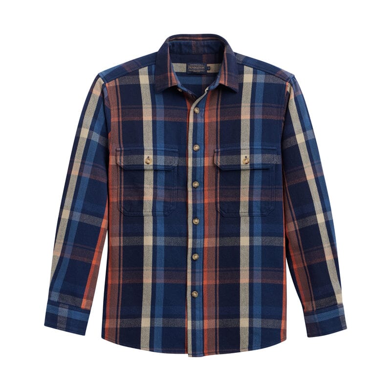 Navy/Multi Plaid Flannel Shirt - RA1144