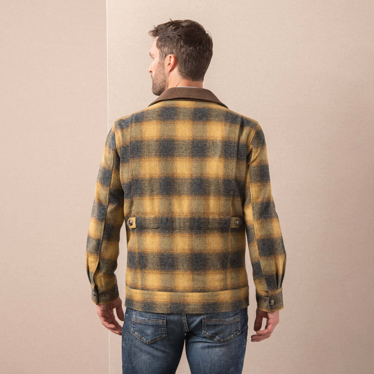 Navy/Tan Plaid Jacket - DUVNT
