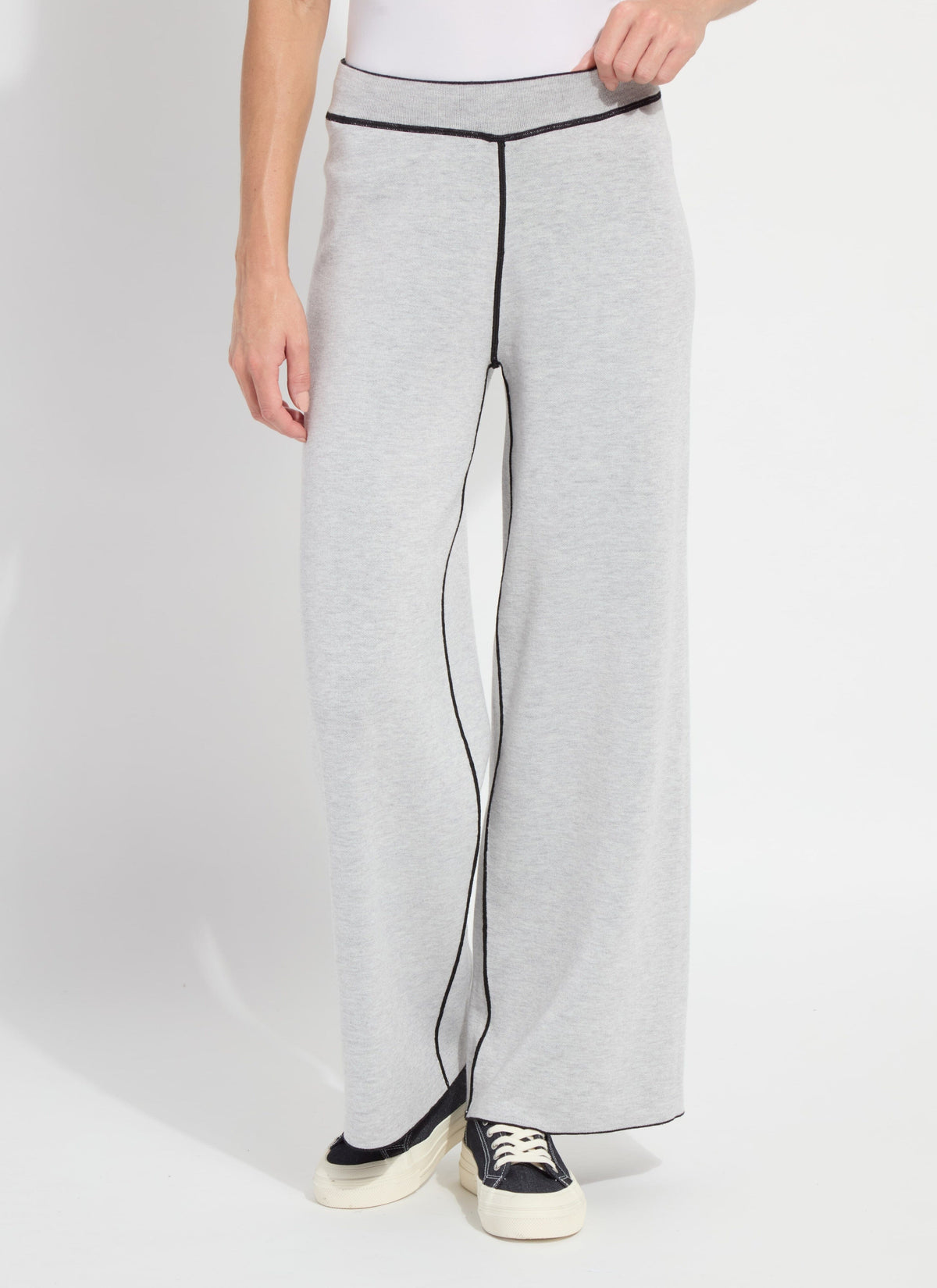 Odessa Black/Grey Reversible Knit Lounge Pant - LY3806
