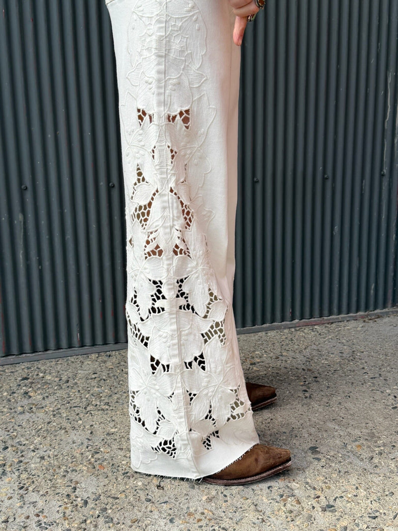 Off White/High Rise/Wide Leg Jeans - BY8253