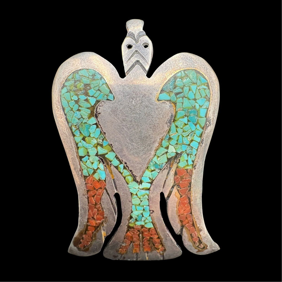 Old Thunderbird Inlay Pin or Pendent - PNMH12