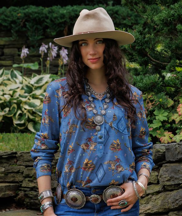 Old Town Shirt - Indigo - Tasha Polizzi - 411114