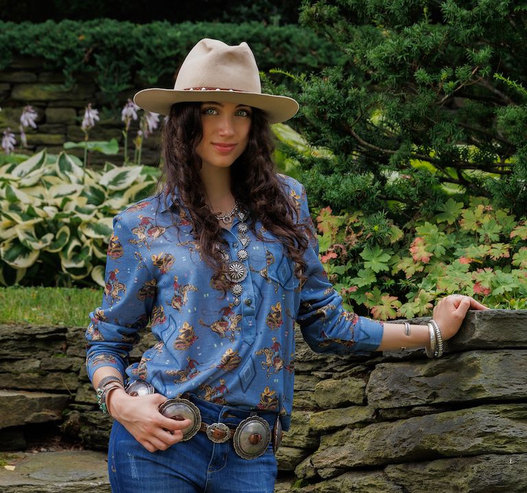 Old Town Shirt - Indigo - Tasha Polizzi - 411114