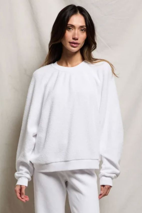 Oversized White Ziggy Sweatshirt - OVZIGW