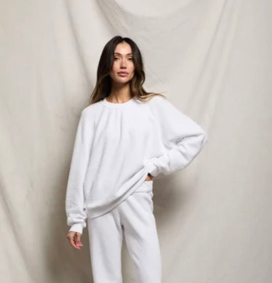 Oversized White Ziggy Sweatshirt - OVZIGW