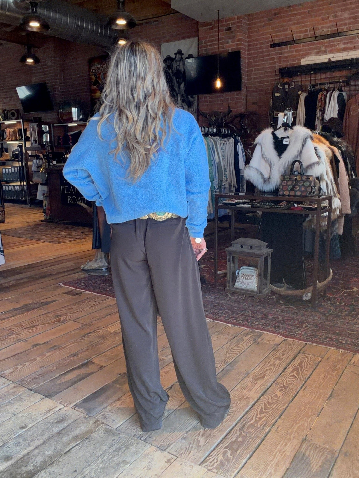 Pacific Blue Ziggy Reversed Sweatshirt - ZIGPB