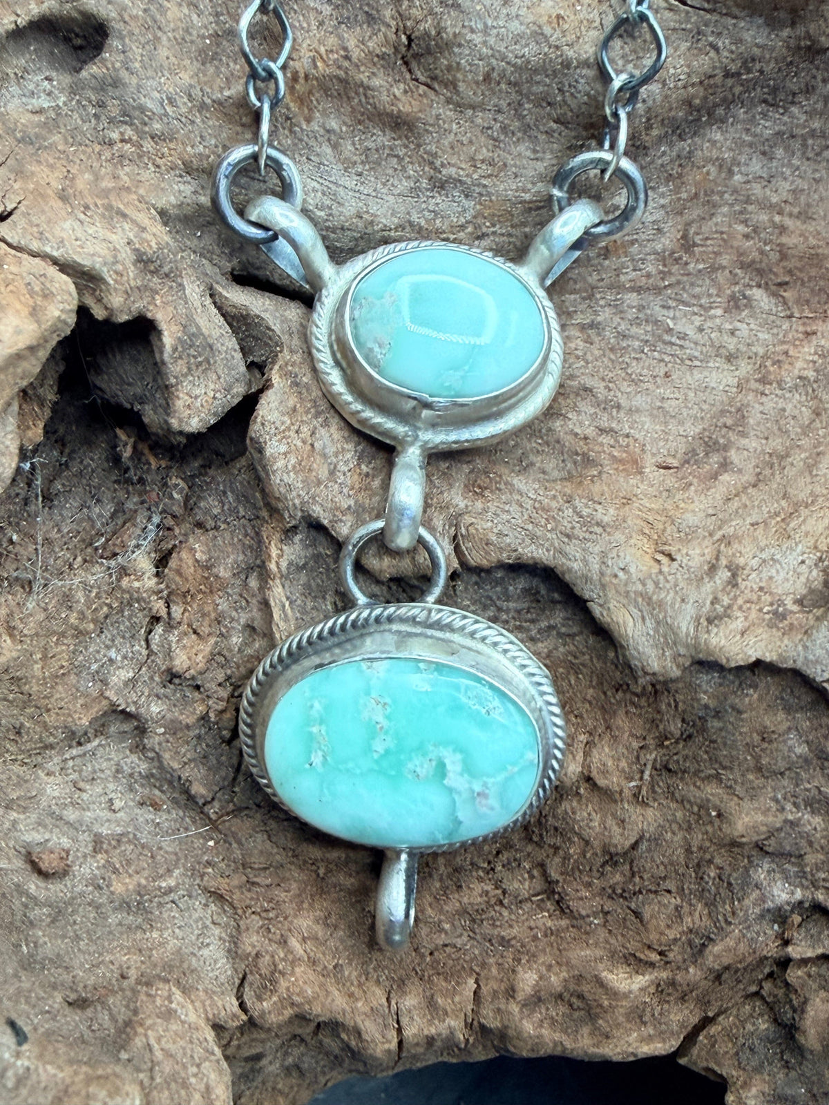 Paloma Turquoise 2 Stone Necklace - NSL40
