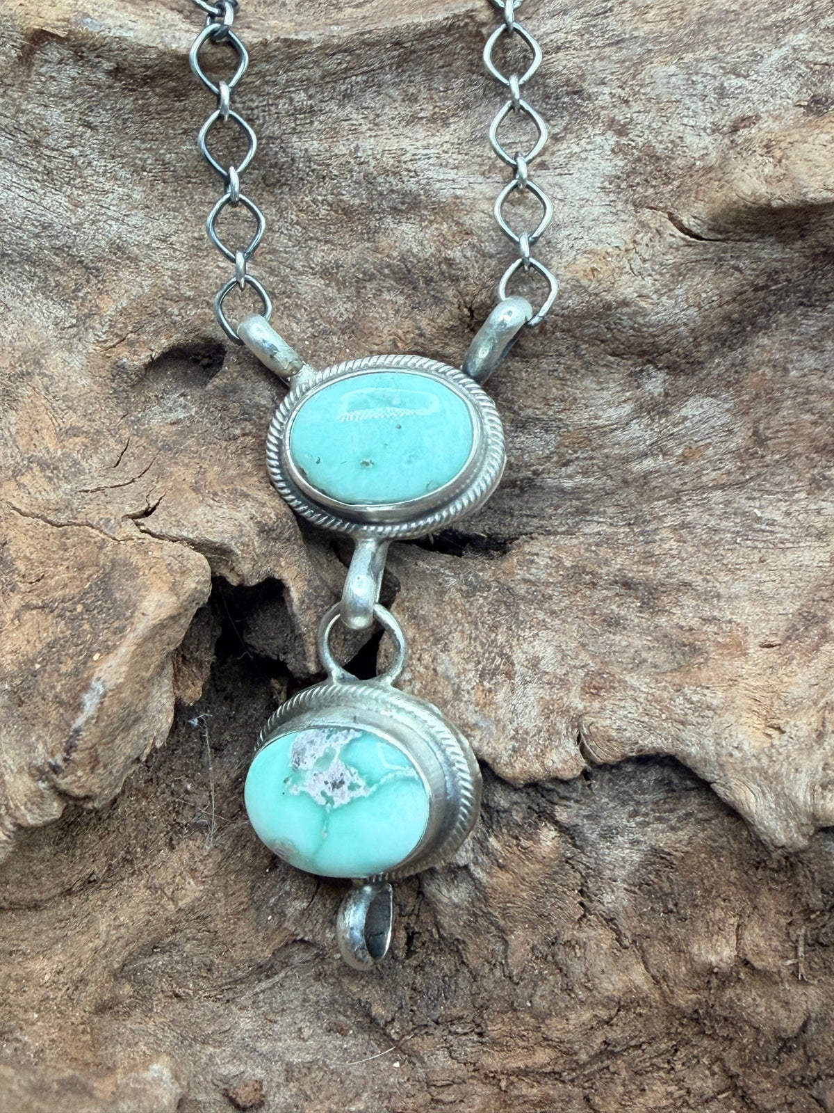 Paloma Turquoise 2 Stone Necklace - NSL41