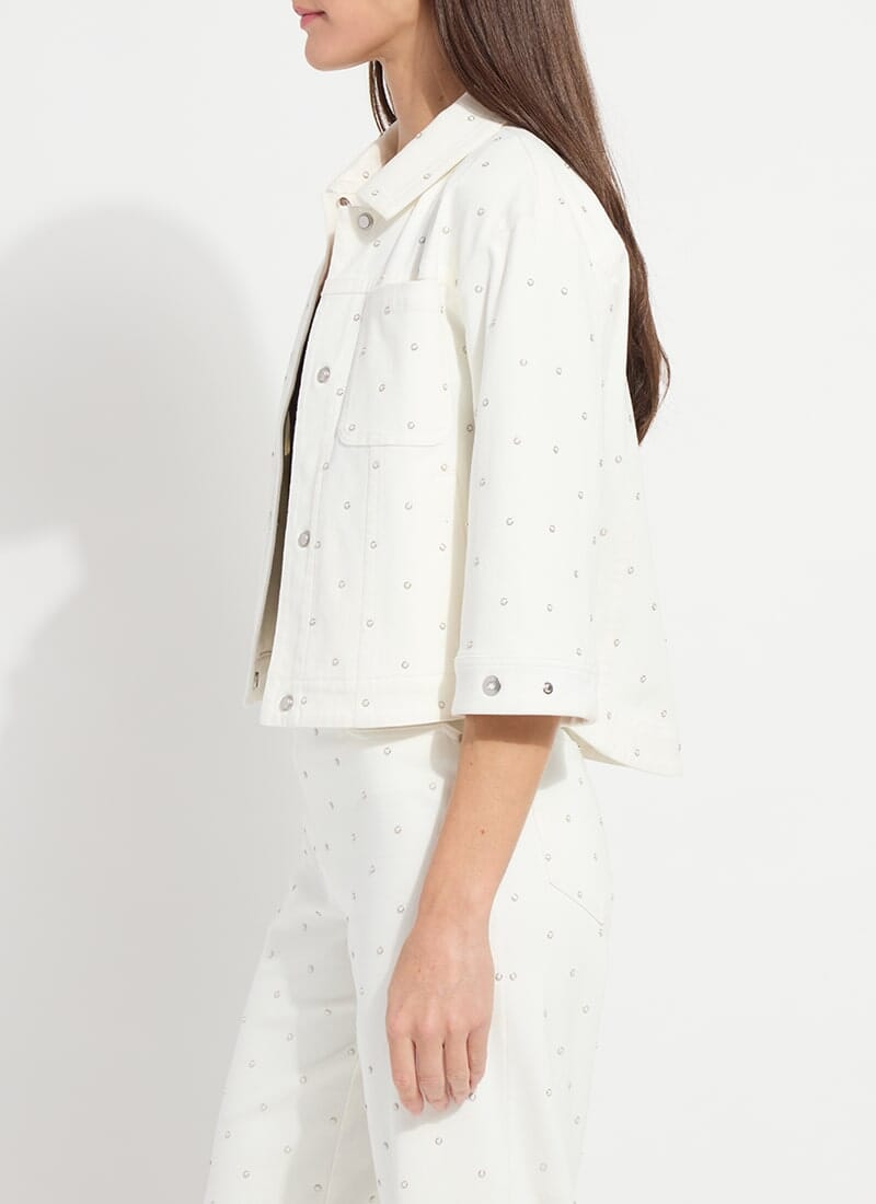 Pearl Embellished Denim Jacket - LY3849