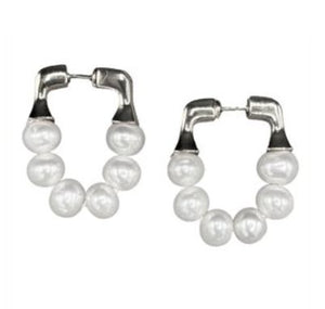 Pearl Hoops/Silver - GP348-01S