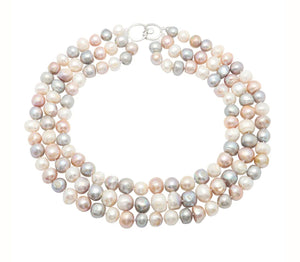 Pearl Lite Mix 3 Strand Necklace - GP102-LM