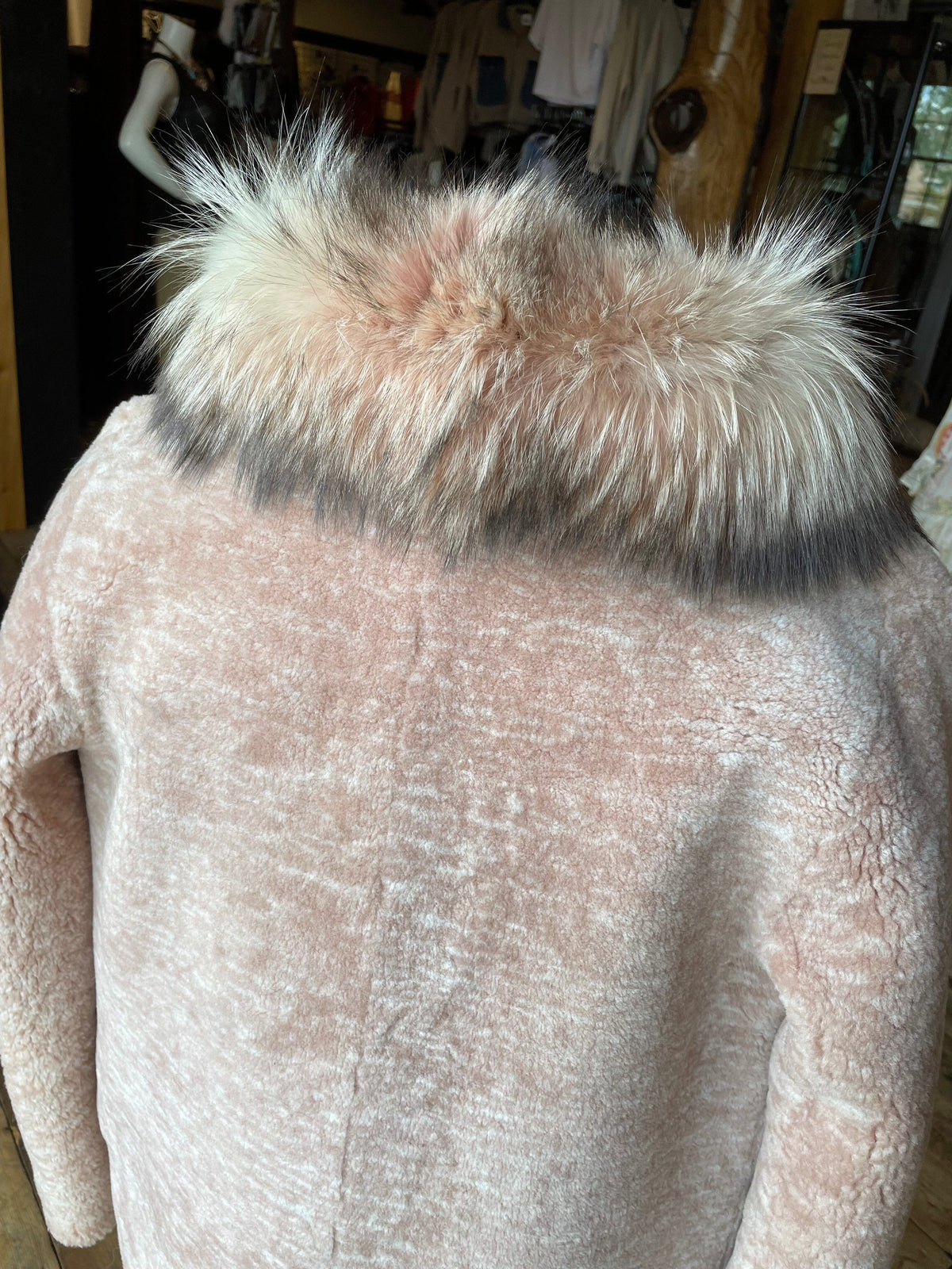 Pearl Pink Shearling/Fox Stroller - CMK1