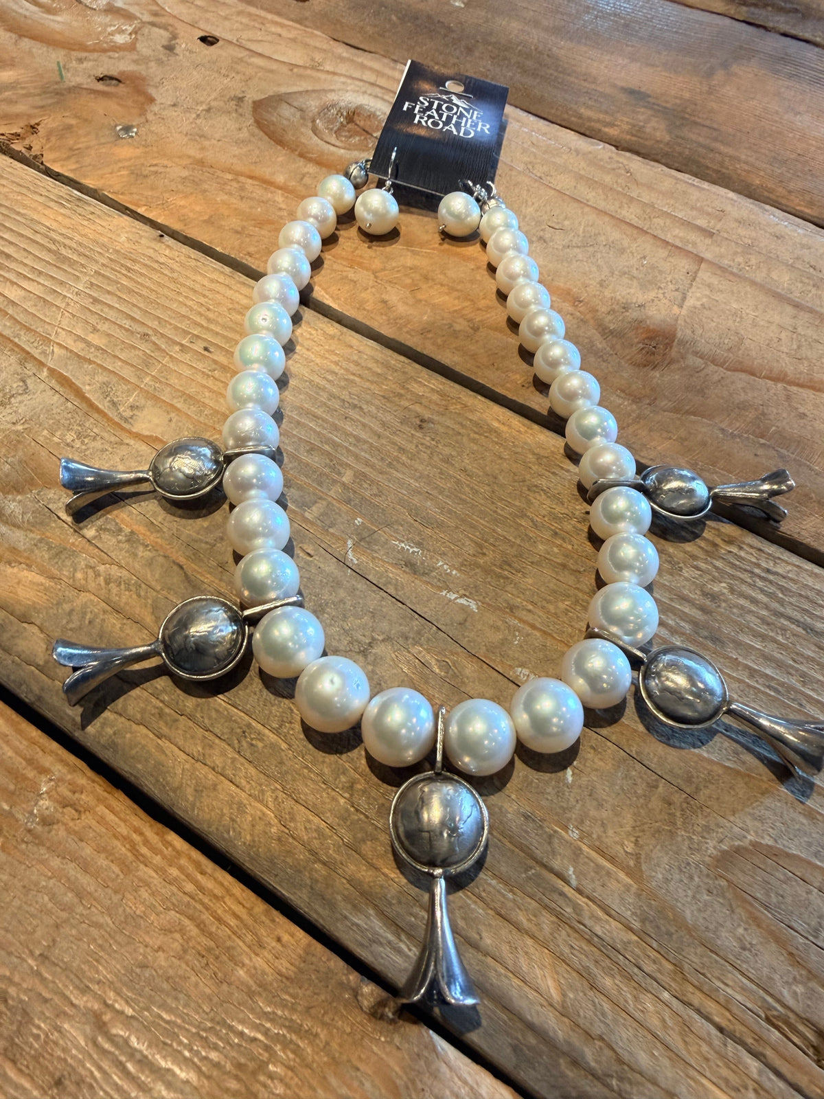 Pearl/Dime Blossom Necklace Set - NVO23