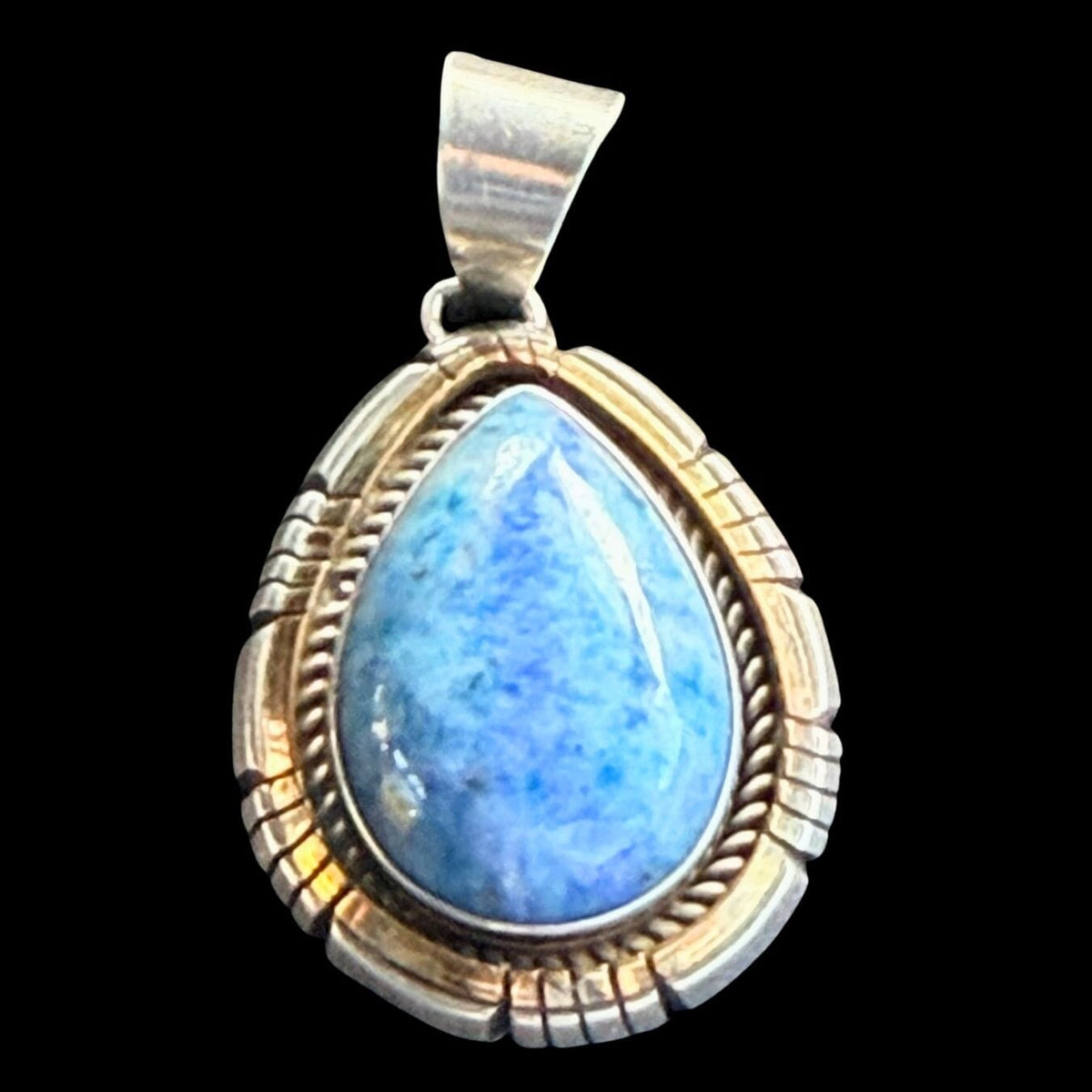 Pendent Denim Lapis and Stelring Tear Drop - PMH49