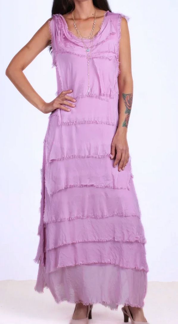 Peony Silk Tiered Maxi Dress - DGG2-PY
