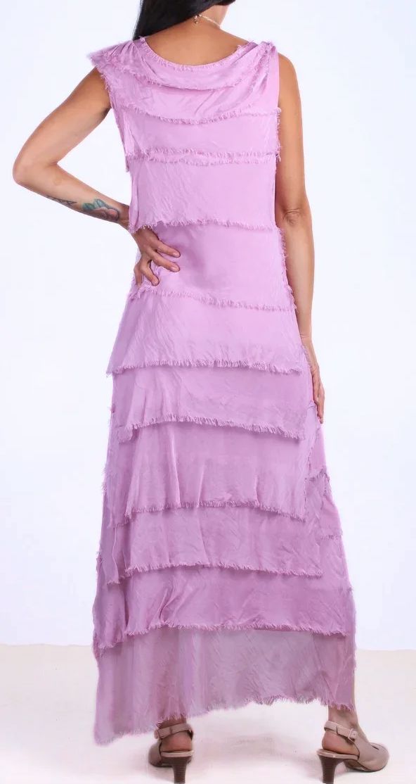 Peony Silk Tiered Maxi Dress - DGG2-PY