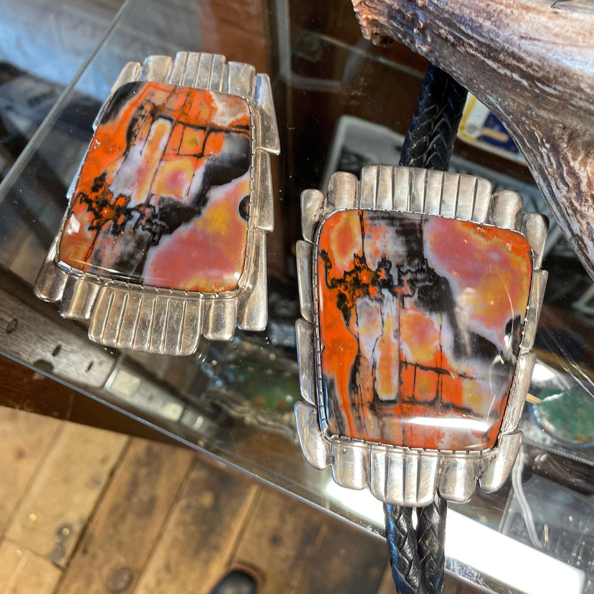 Petrified Wood Bolo/Buckle Set - BBMH18