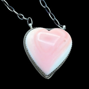 Pink Conch Heart Necklace - NITG8